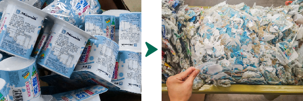 compactación de tazas de yogurt