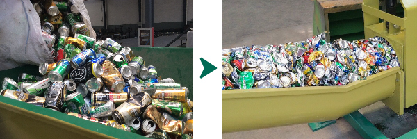 Reciclaje de latas de aluminio de bebidas